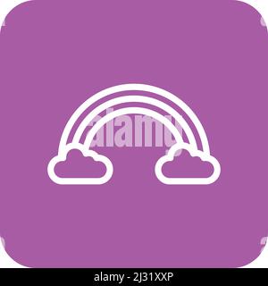 Rainbow Vector Icon Design Illustration Stock Vector