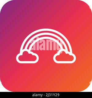Rainbow Vector Icon Design Illustration Stock Vector