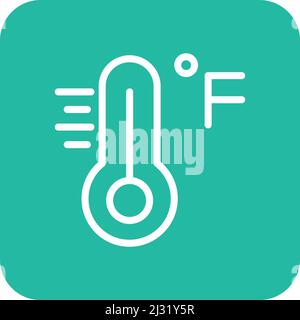 Fahrenheit Vector Icon Design Illustration Stock Vector