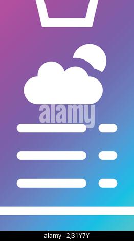 Weather app Vector Icon Design Illustration Stock Vector