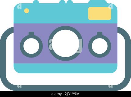 photographic camera nineties style Stock Vector
