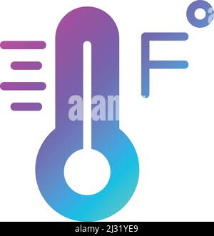 Fahrenheit Vector Icon Design Illustration Stock Vector