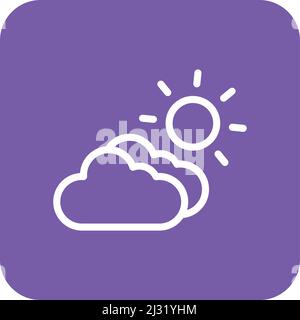 Cloudy Vector Icon Design Illustration Stock Vector