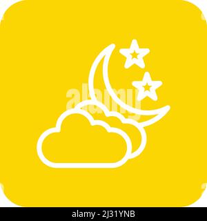 Night Vector Icon Design Illustration Stock Vector