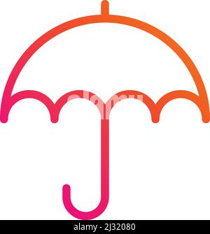 Umbrella Vector Icon Design Illustration Stock Vector