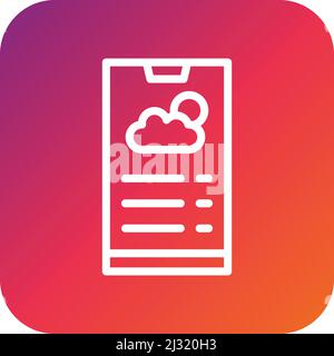 Weather app Vector Icon Design Illustration Stock Vector