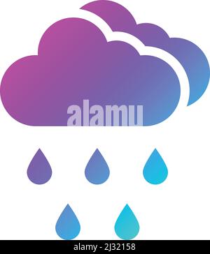 Rain Vector Icon Design Illustration Stock Vector