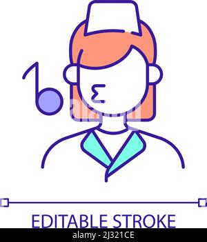 Unqualified nurse RGB color icon Stock Vector