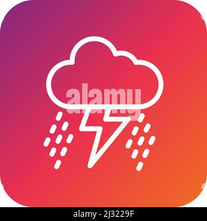 Storm Vector Icon Design Illustration Stock Vector