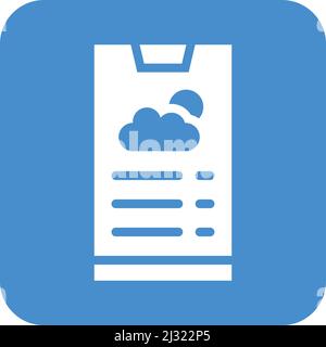 Weather app Vector Icon Design Illustration Stock Vector