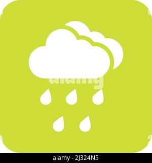Heavy Rain Vector Icon Design Illustration Stock Vector