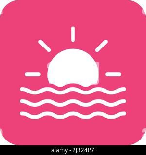 Sun Rise Vector Icon Design Illustration Stock Vector