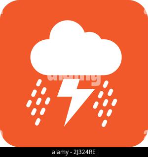 Storm Vector Icon Design Illustration Stock Vector
