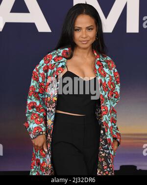 Los Angeles, USA. 04th Apr, 2022. Christina Milian arrives at the AMBULANCE Los Angeles Premiere held at the Academy Museum of Motion Pictures in Los Angeles, CA on Monday, ?April 4, 2022. (Photo By Sthanlee B. Mirador/Sipa USA) Credit: Sipa USA/Alamy Live News Stock Photo