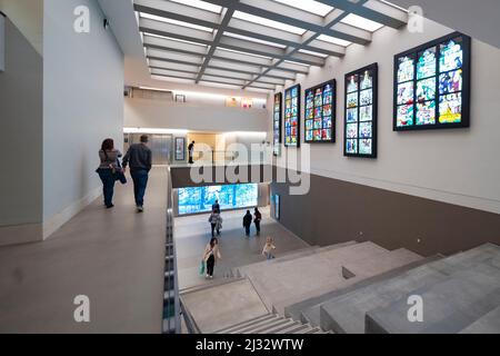 Interior of the Burrell Collection museum in Pollok Park Glasgow after it reopened following an extensive refurbishment. Scotland , UK. Stock Photo