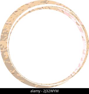 Circle frame in pastel tones on a white background for invitation cards. Old ornamental framework for weddings, decorations, holidays or events, etc. Stock Photo