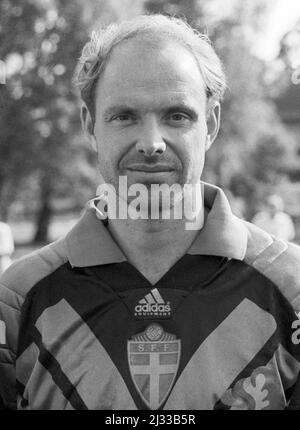 THOMAS RAVELLI Swedish football player goalkeeper with a silver medal ...