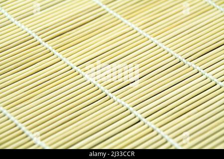 Background Sushi Bamboo Mat close up Stock Photo