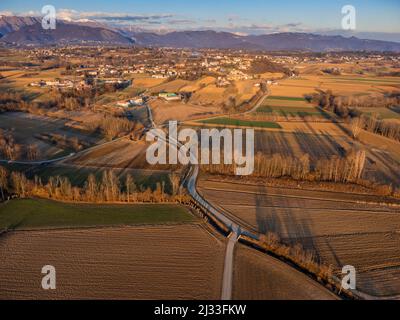 Villages on the morainic hills of central Friuli Stock Photo - Alamy