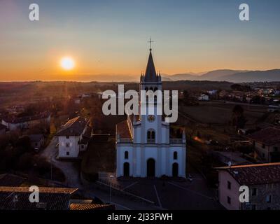 Villages on the morainic hills of central Friuli Stock Photo - Alamy