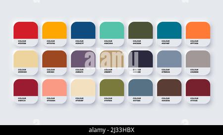Earthtones Colour Catalog Inspiration Samples in RGB Stock Vector