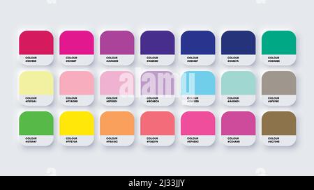 Trendy Colour Catalog Inspiration Samples in RGB Stock Vector