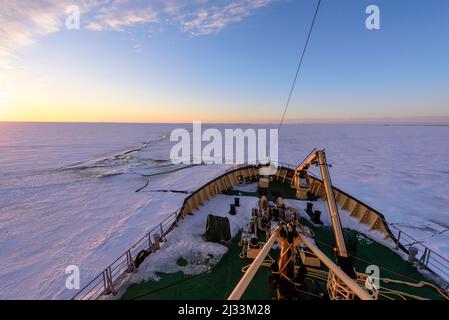 Tourist ride on the historic icebreaker Sampo, Kemi, Finland Stock Photo