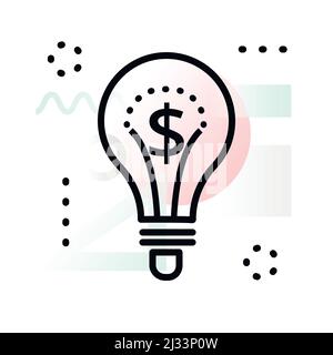 Concept icon of business idea with abstract background, modern thin line design vector illustration for graphic and web design Stock Vector