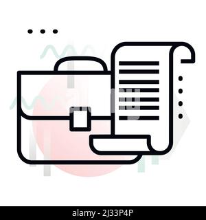 Concept icon of business stock portfolio with abstract background, modern thin line design vector illustration for graphic and web design Stock Vector