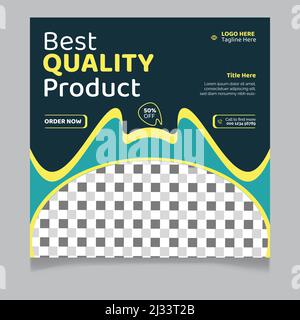 Best quality product social media post template Stock Vector