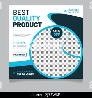 Best quality product social media post template Stock Vector
