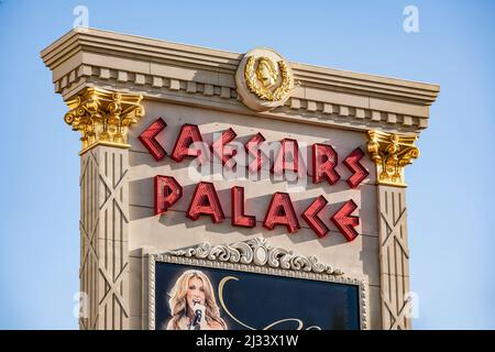 LAS VEGAS, NEVADA - JUNE 15, 2012: Caesar's Palace on the Vegas Strip in Las Vegas, Nevada. This world class hotel opened in 1966, continues to expand Stock Photo