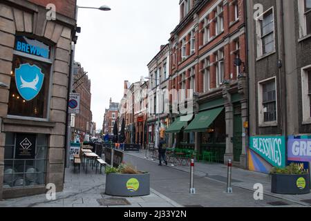 Views of Broad Street in Nottingham in the UK Stock Photo