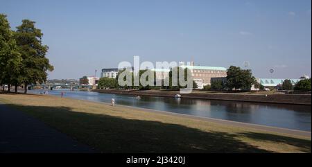 Views along the River Trent in Nottingham in the UK Stock Photo