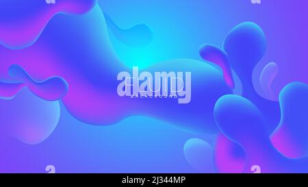 Abstract background Gradient fluid shapes composition Stock Vector