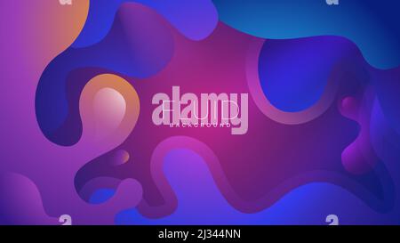 Abstract geometric background with colorful liquid shapes Stock Vector