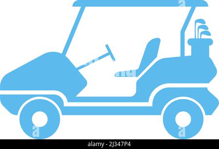 Golf cart icon design concept illustration template Stock Vector