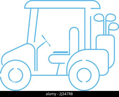 Golf cart icon design concept illustration template Stock Vector