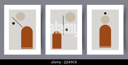 Abstract vector wall art background. Stock Vector