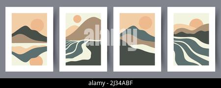 Abstract vector wall art background. Stock Vector