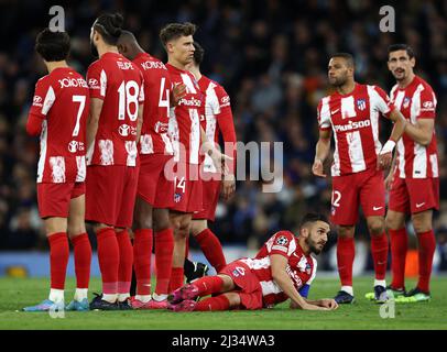 Manchester, England, 5th April 2022. Koke of Atletico Madrid during the UEFA Champions League match at the Etihad Stadium, Manchester. Picture credit should read: Darren Staples / Sportimage Stock Photo