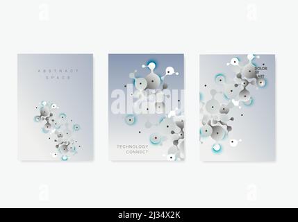Beauty structure molecules connections. Line art pattern with connect dots and lines design. Vector background Stock Vector