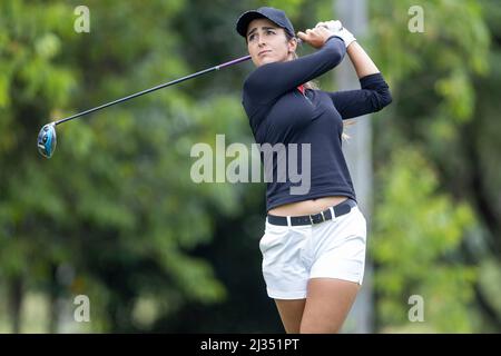 Pattaya Thailand - April 5:  Leticia Ras-Anderica from Germany during practice day of the Trust Golf Asian Mixed Cup at Siam Country Club Waterside Course on April 5, 2022 in Pattaya, Thailand (Photo by Orange Pictures) Stock Photo