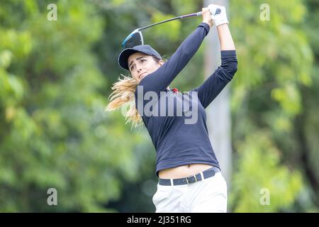 Pattaya Thailand - April 5: Leticia Ras-Anderica from Germany during practice day of the Trust Golf Asian Mixed Cup at Siam Country Club Waterside Course on April 5, 2022 in Pattaya, Thailand (Photo by Orange Pictures) Stock Photo