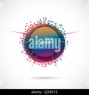 Modern colorful geometrical circles design Stock Vector