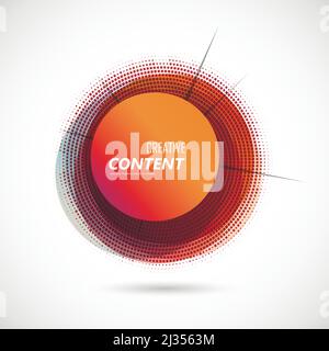 Modern colorful geometrical circles design Stock Vector