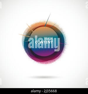 Modern colorful geometrical circles design Stock Vector