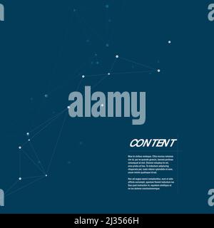 Abstract technology connections on blue background Stock Vector