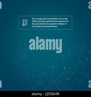Molecules with connected dots and lines Stock Vector