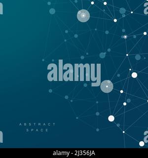Abstract molecular background for medical research Stock Vector